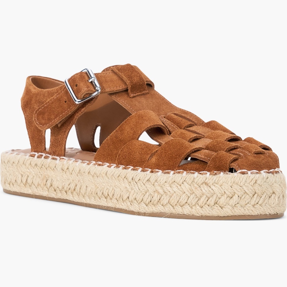 Staud Hemingway Tabac Fisherman Espadrille Sandals 36=6